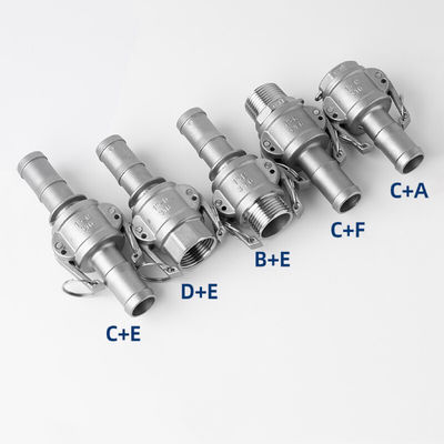 Aço inoxidável suportado por ODM 304 316 Camlock Quick Coupling Tipo B BSPT