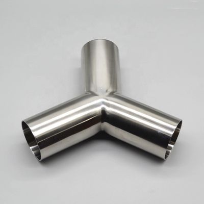 Aço inoxidável garantido 304 316 Tubo de fixação de 45 graus Tee Y Tipo Tee com fundição igual