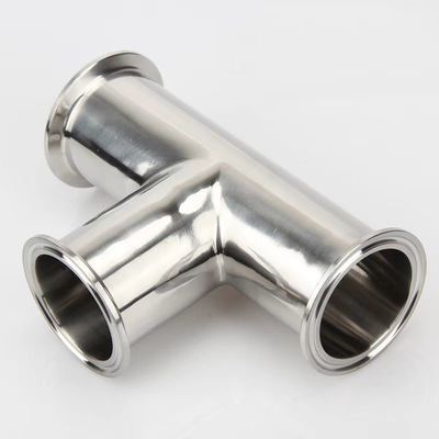 Matt Finish sanitário de aço inoxidável igual Tee 3 vias de tubulação de acessórios para farmacêutica
