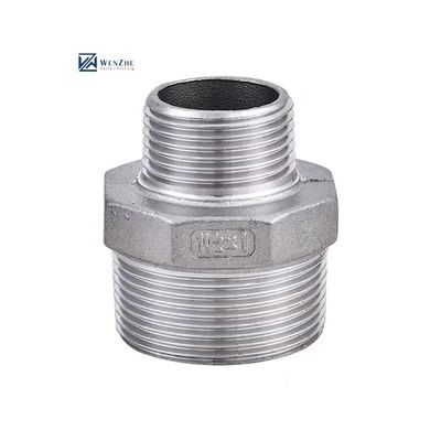 Igual 304316 Aço inoxidável Hidráulico Filamento masculino Hexagon Pipe Nipple NPT