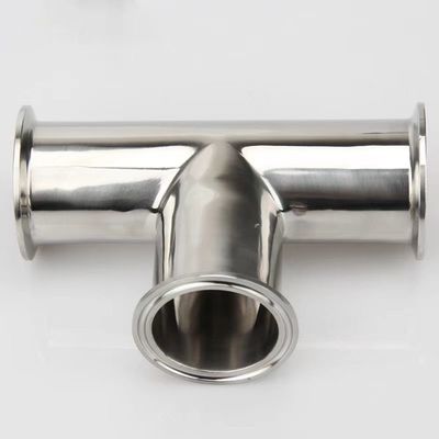 Matt Finish sanitário de aço inoxidável igual Tee 3 vias de tubulação de acessórios para farmacêutica