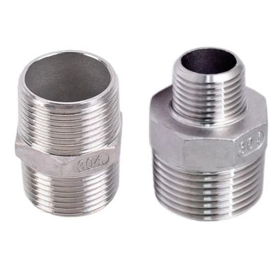 Igual 304316 Aço inoxidável Hidráulico Filamento masculino Hexagon Pipe Nipple NPT