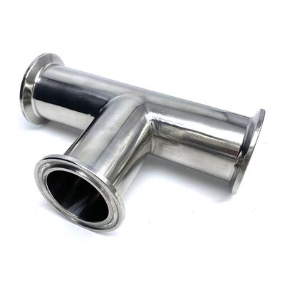 Matt Finish sanitário de aço inoxidável igual Tee 3 vias de tubulação de acessórios para farmacêutica
