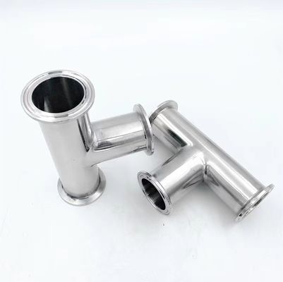 Matt Finish sanitário de aço inoxidável igual Tee 3 vias de tubulação de acessórios para farmacêutica