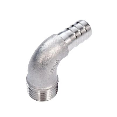 Aço inoxidável 304 316 90 graus macho mangueira de cotovelo Barb 1/4''-4.0' BSP macho x 16mm