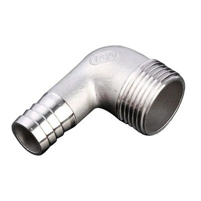 Aço inoxidável 304 316 90 graus macho mangueira de cotovelo Barb 1/4''-4.0' BSP macho x 16mm
