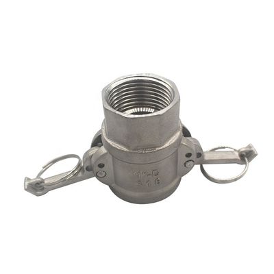 Conectores rápidos de camlock tipo SS 304 316 D personalizados para óleo de gás de água NPT BSP 1/4"-4