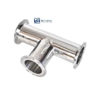 Óleo Água Gás 3A DIN Código de cabeça cilíndrica SS316L 304 Saúde Padrão Clamp Tee 1/4''-6