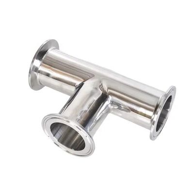 Óleo Água Gás 3A DIN Código de cabeça cilíndrica SS316L 304 Saúde Padrão Clamp Tee 1/4''-6