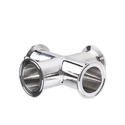 1/4''-6'' igual 3A DIN sanitário de conexão rápida cruz 304 aço inoxidável 4-way pinça