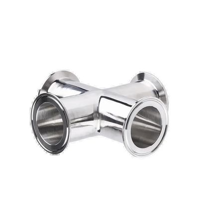 1/4''-6'' igual 3A DIN sanitário de conexão rápida cruz 304 aço inoxidável 4-way pinça