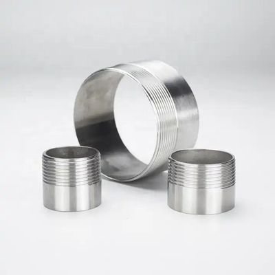 SS304 Barril masculino mamilo com ligação de rosca G e cabeça cilíndrica Código 4 polegadas