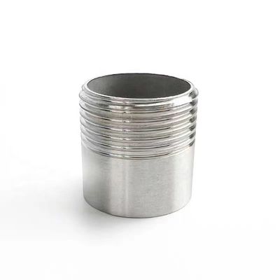 SS304 Barril masculino mamilo com ligação de rosca G e cabeça cilíndrica Código 4 polegadas