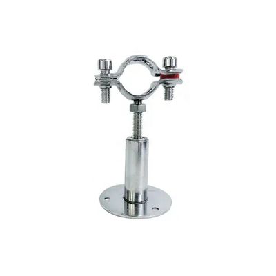 Aplicação de um dispositivo de fixação de tubulação para tubos sanitários de aço inoxidável