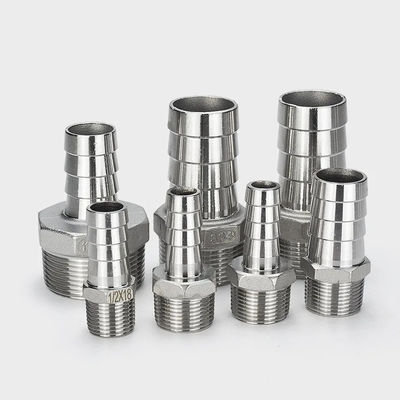 201 304 Fios de fundição de aço inoxidável Hex Nipple para fixação de juntas de tubos de couro