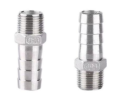 201 304 Fios de fundição de aço inoxidável Hex Nipple para fixação de juntas de tubos de couro