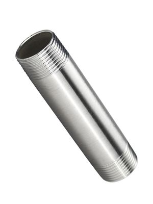 Código de cabeça hexagonal Acessórios de tubos de aço inoxidável Tubo fundido de mamilo de rosca dupla masculina