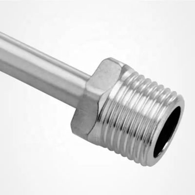 SS304 316 316L Anel redondo 6000 PSI 1/2 NPT BSPT Medidor de pressão giratório Tubos de sífonos Snubber