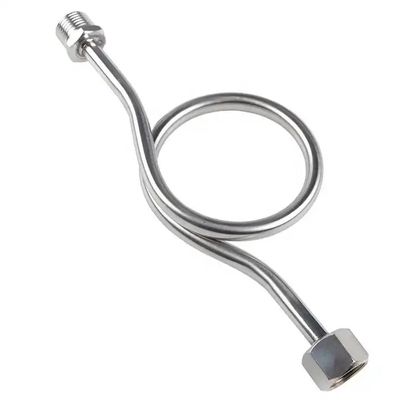 SS304 316 316L Anel redondo 6000 PSI 1/2 NPT BSPT Medidor de pressão giratório Tubos de sífonos Snubber