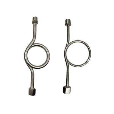 SS304 316 316L Anel redondo 6000 PSI 1/2 NPT BSPT Medidor de pressão giratório Tubos de sífonos Snubber